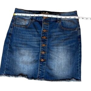 Indigo Rein high waist denim 90s mini stretchy skirt‎ sz 6